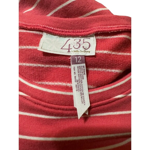 435 Matilda Jane Friends Forever Abigail Dress Size 12 Long Sleeve Floral Stripe - Picture 8 of 9